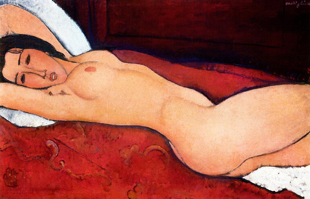 Photo:  Amedeo Modigliani,Reclining Nude , 1917